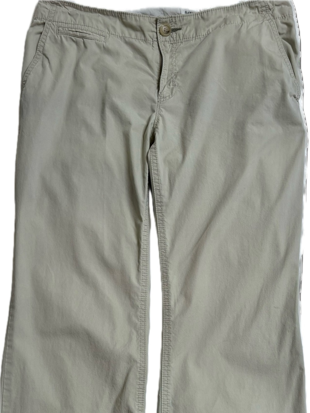 Banana Republic Women's Wide-Leg Khaki Trousers